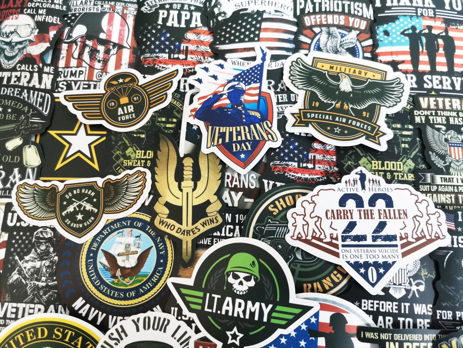 50 PCS US Veteran Sticker Army Soldier Sticker Pack Etsy