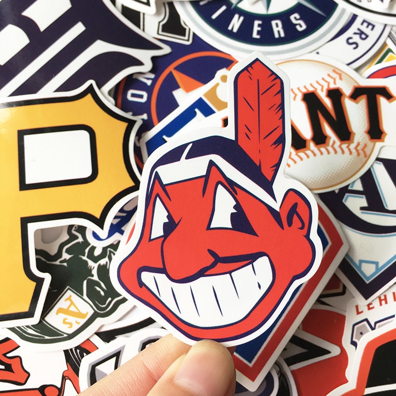 50 PCS MLB Baseball Team Logo Sticker Pack Etsy