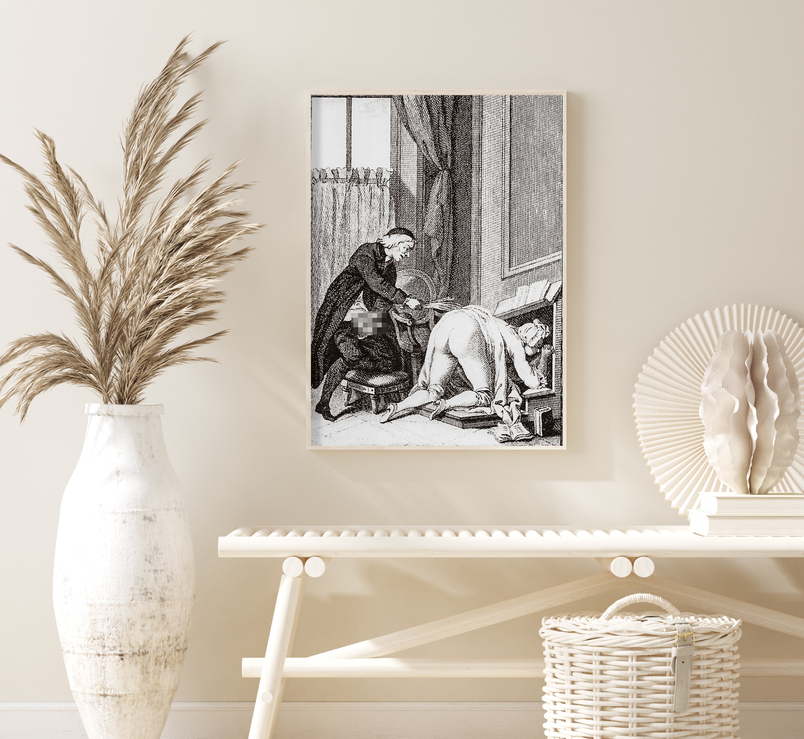Vintage erotic ART PRINT Vintage home decor Vintage art Etsy