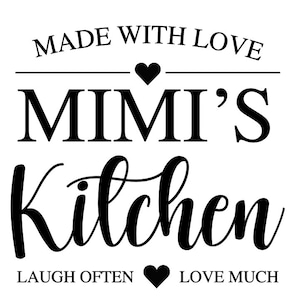 SVG DATEI Digitaler Download*Made with Love*Mimi's Kitchen