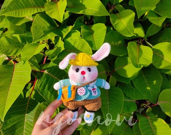 Bunny crochet  plush rabbit Amigurumi A gift for the interior a gift for the birthday Crochet rabbit Amigurumi rabbit stuffed toy bunny toy