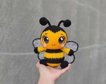 Bumble Bee gehäkelte Bumblebee Amigurumi Handmade Bee Gefüllte Plüsch Bumblebee Handwerk