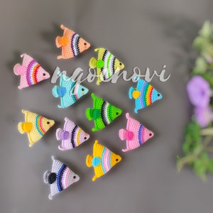 LGBT Crochet Colorful Fish Pride Flag Gift for LGBT Fish Collection pride gift Pride crochet Crochet Pride Fish With Without Keyring Plush