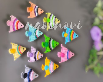 LGBT Crochet Colorful Fish Pride Flag Regalo para LGBT Fish Collection Pride regalo Pride crochet Crochet Pride Fish With Without Keyring Plush