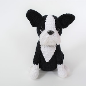 Boston Terrier crochet puppy amigurumi Boston Terrier handmade craft