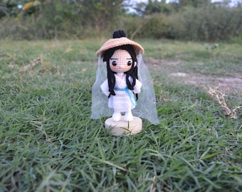 PATROON: Gehaakte pop 8 (Amigurumi-patroon, foto-tutorial, PDF-patroon)