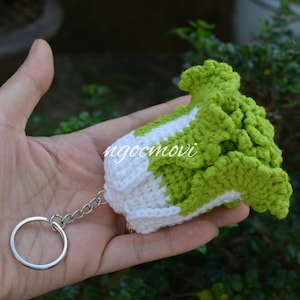 Crochet Little Cabbage, Cabbage Crochet toy Handmade Crochet Keychain Cabbage Celery Cabbage Amigurumi Stuffed Plush Cabbage