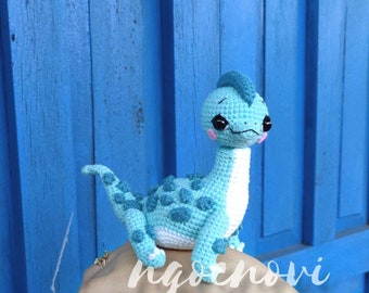 Dinosaurio amigurumi de ganchillo, brontosaurio, dinosaurio bebé, juguete de ganchillo, decoración de guardería, lindo dinosaurio de peluche, muñeco de dinosaurio T-Rex