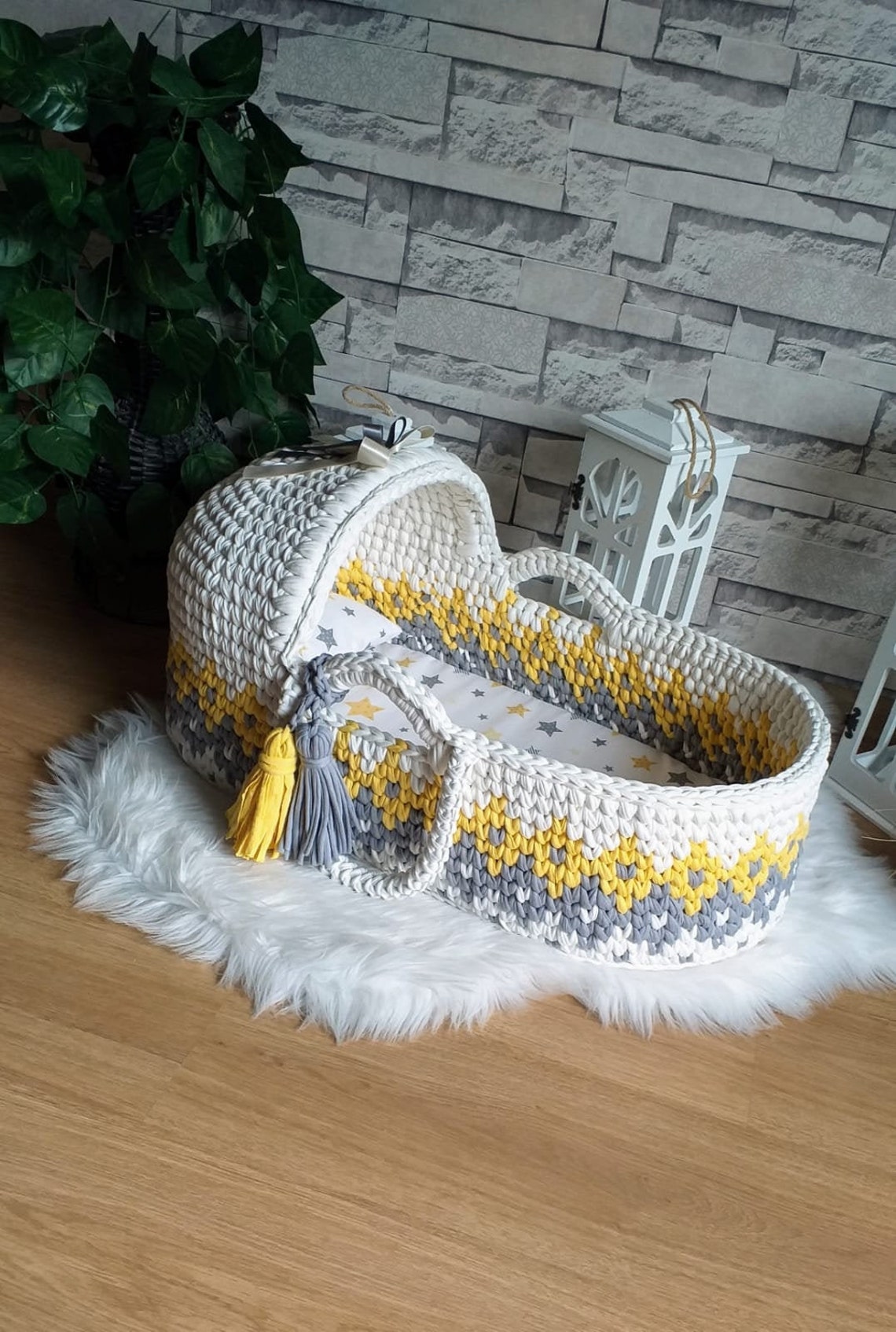 Moses Basket Baby Personalized Newborn Girl Coming Home Etsy