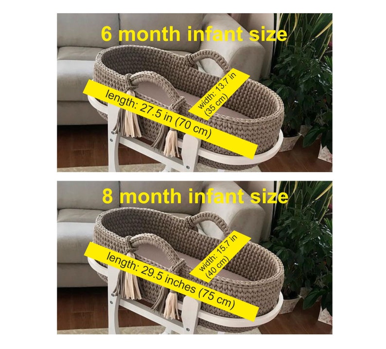 Big Moses Basket Handmade Moses Basket Knit Moses Etsy