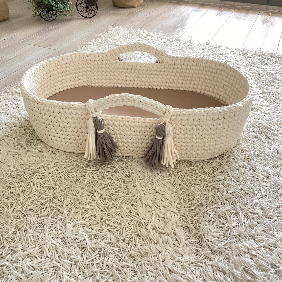 Moses Baskets Bedding Beige Baby Moses Basket Etsy