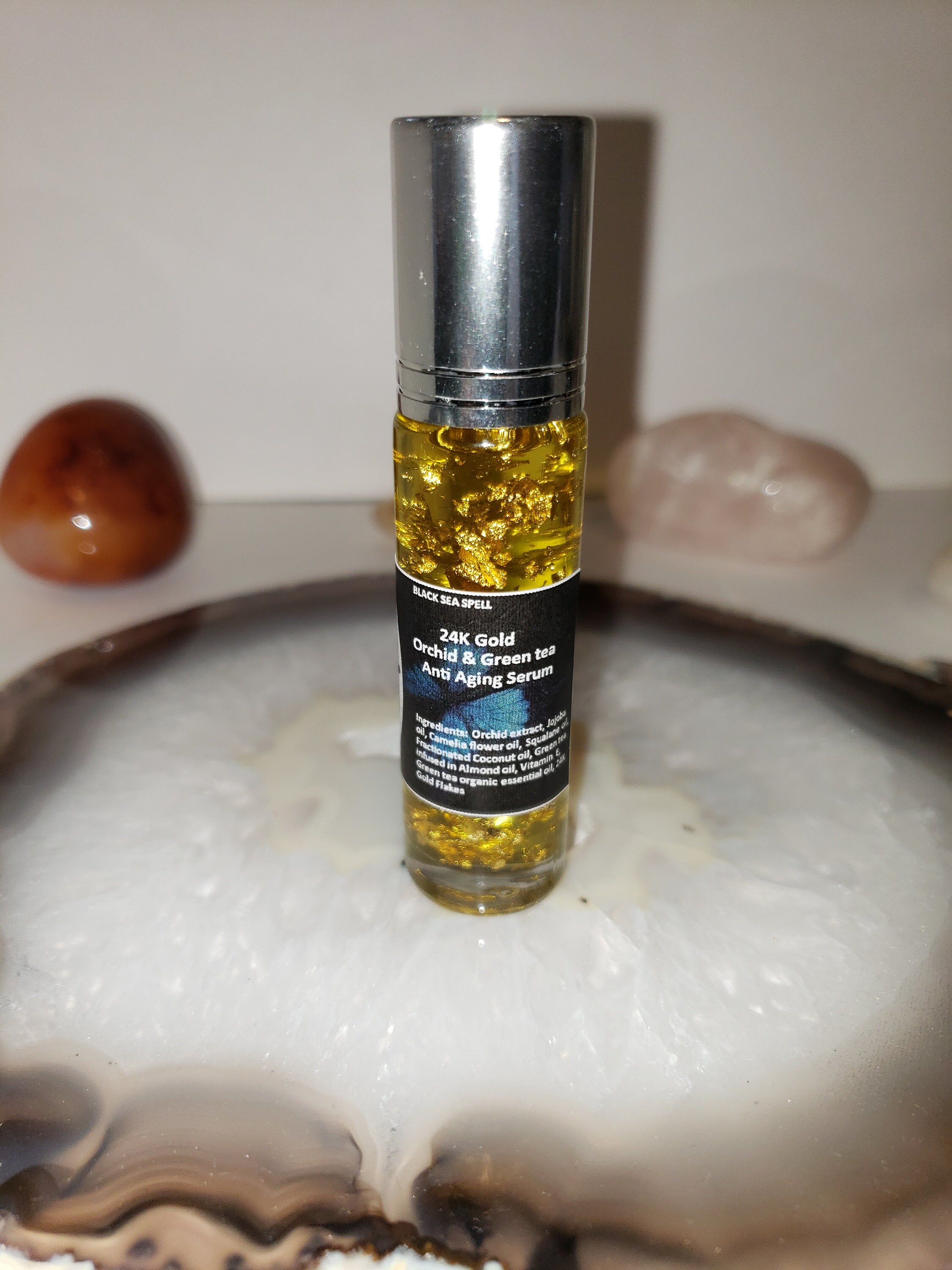 24K Gold Orchid & Green Tea Anti Aging Serum Gift for Her Etsy