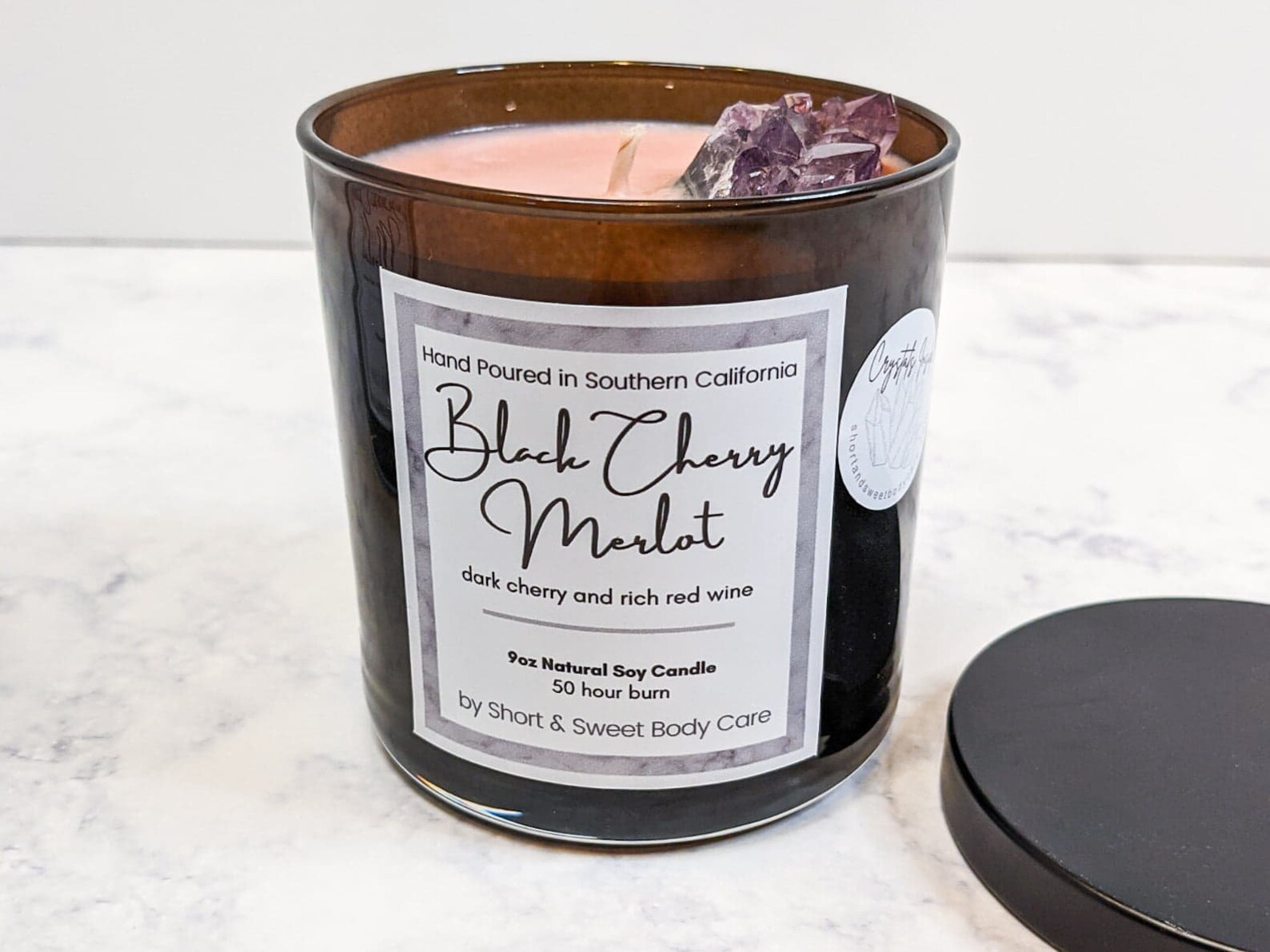 Black Cherry Merlot Soy Candle Hand Poured Richly Scented Etsy