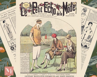 1920s French Magazine Le Petit Echo de la Mode 26 April 1925 PDF Digital Magazine French Ephemera, Vintage Advertisements, 1920's Fashion