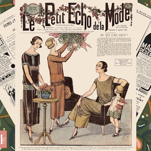 1920s French Fashion Magazine: Le Petit Echo de la Mode (PDF Digital Magazine)