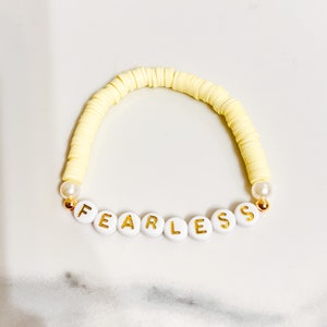 Swiftie Friendship Bracelet, Fearless Era, Eras Tour Bracelet, Heishi Bracelet, Fearless, Swiftie Gifts, Gold Jewelry, Gifts for Swifties