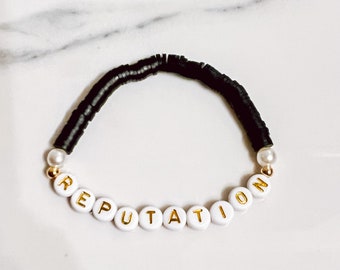 Swiftie Friendship Bracelet, Reputation Era, Eras Tour Bracelet, Swiftie Gifts, Eras Bracelet, Beaded Jewelry, Gifts for Swifties, Rep Era