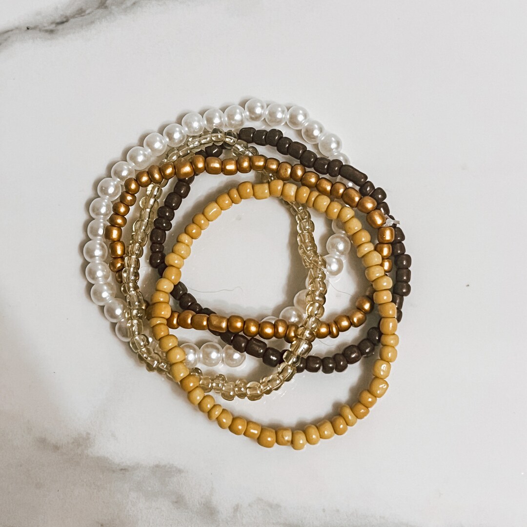 Fall Bracelet Stack, Seed Bead Bracelet, Gifts for Her, Boho Bracelet ...