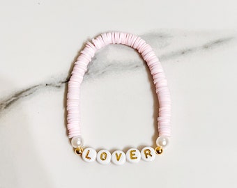 Swiftie Friendship Bracelet, Lover Era, Eras Tour Bracelet, Heishi Bracelet, Lover, Swiftie Gifts, Eras Tour, Gifts for Swifties, TS Eras
