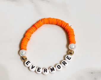 Swiftie Friendship Bracelet, Evermore Era, Eras Bracelet, Heishi Bracelet, Taylors Version, Swiftie Gifts, Gifts for Swifties, Eras Tour