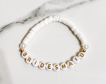 Bridesmaid Bracelet | Beaded Bridal Party Gift | Wedding Jewelry for Bridesmaids | Bachelorette Bridal Shower Gift | Wedding Party Keepsake