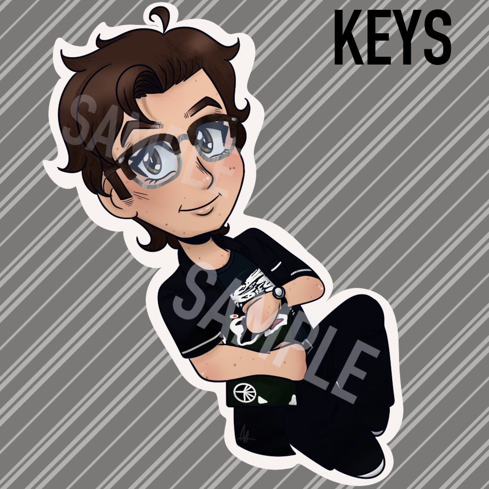 Joe Keery Boys Acrylic 3 Inch Charms 