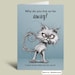 Printable Funny Cat Card, Folded Downloadable Greeting Card, Colorful ...