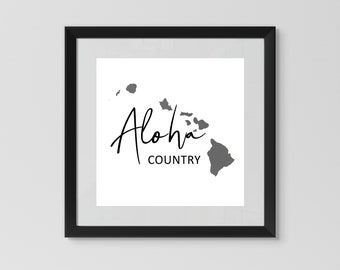 Aloha Country Hawaii Art Print: Island Home Decor (Digital Download)
