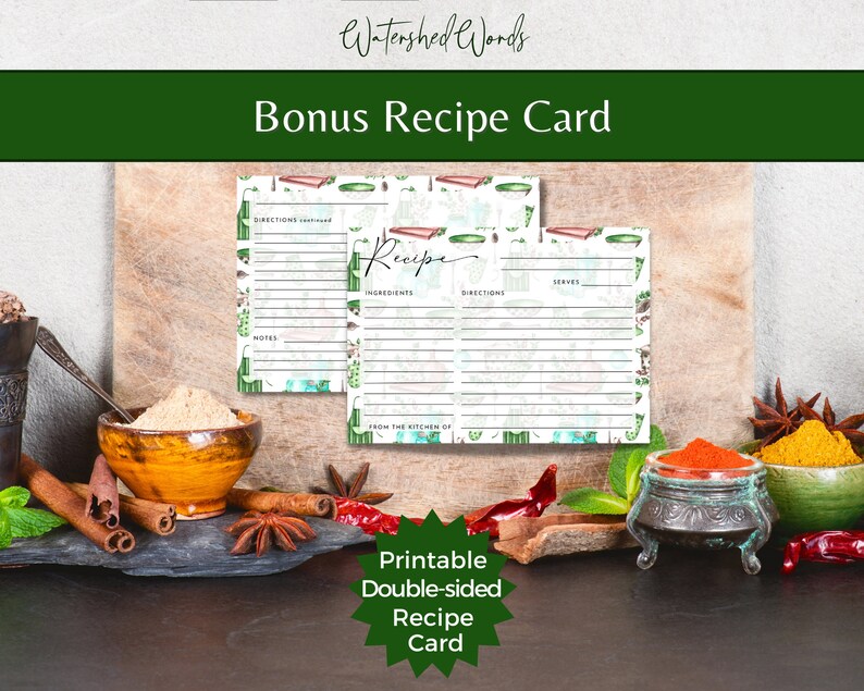 Cookbook Recipe Bookmarks, Set of 5 (digital Download) - Etsy