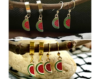Palestine Watermelon Charm Dangle Hanging Earrings