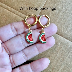 Palestine Watermelon Charm Dangle Hanging Earrings image 7