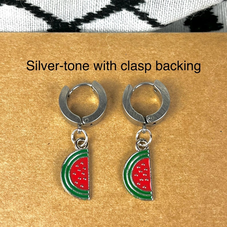 Palestine Watermelon Charm Dangle Hanging Earrings image 9