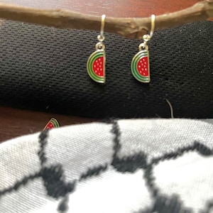 Palestine Watermelon Charm Dangle Hanging Earrings image 6
