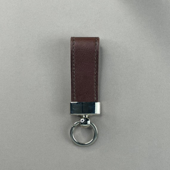 Leather keyring Leather keychain Leather Key Fob Car | Etsy