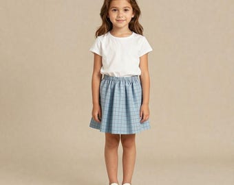 Easy Elastic Waist Skirt Pattern PDF | Baby & Kids Sewing Pattern | Beginner Friendly | Instant Download