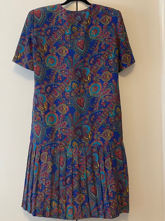 Leslie Fay Paisley Pleat Dress - image 2