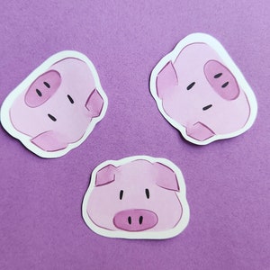 Leuk varken gestanst vinyl sticker, leuke sticker, individueel, kunst en ambachtelijk ontwerp