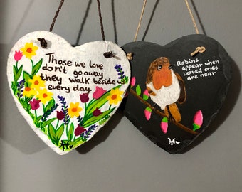 Slate heart decor