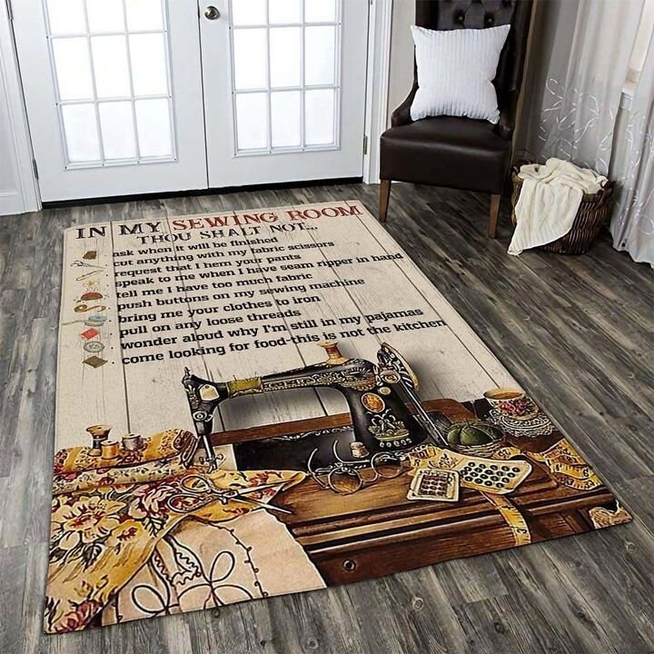 Sewing Room Area Rug Kitchen Personalized Rug Housewarming Etsy