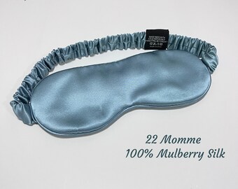 Silk Eye Mask Organic 22 Momme Mulberry Silk Pure Silk Blindfold Sleep Mask Non-toxic Dyes Super Soft Elastic Strap Bridesmaid Gift