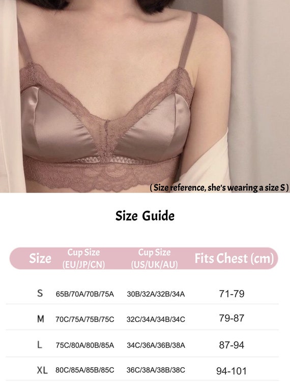 Silk Lace Bra French Style Bra Vintage Women Lingerie Bra No Underwire Bra  White Lace Bra for Wedding 3 Colors Gifts for Bride 