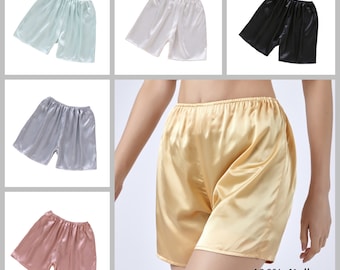 Pure Silk Shorts, Silk Pajamas, 100% Mulberry Silk Sleep Shorts, Silk Sleepwear, Invisible Under Skirt Shorts, Soft and Comfortable to Wear