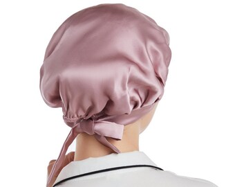 100% Mulberry Silk Bonnet Sleep Cap 19 