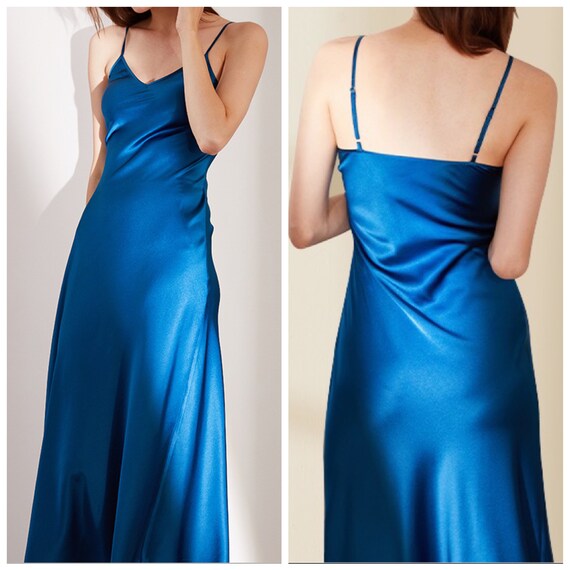 Long Silk Slip Dress Bias Cut Silk Bridesmaid Dress Silk Etsy