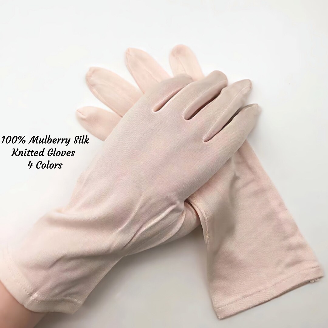 Pure Silk Gloves, 100 Mulberry Silk Gloves for Antiuv Keep Hands