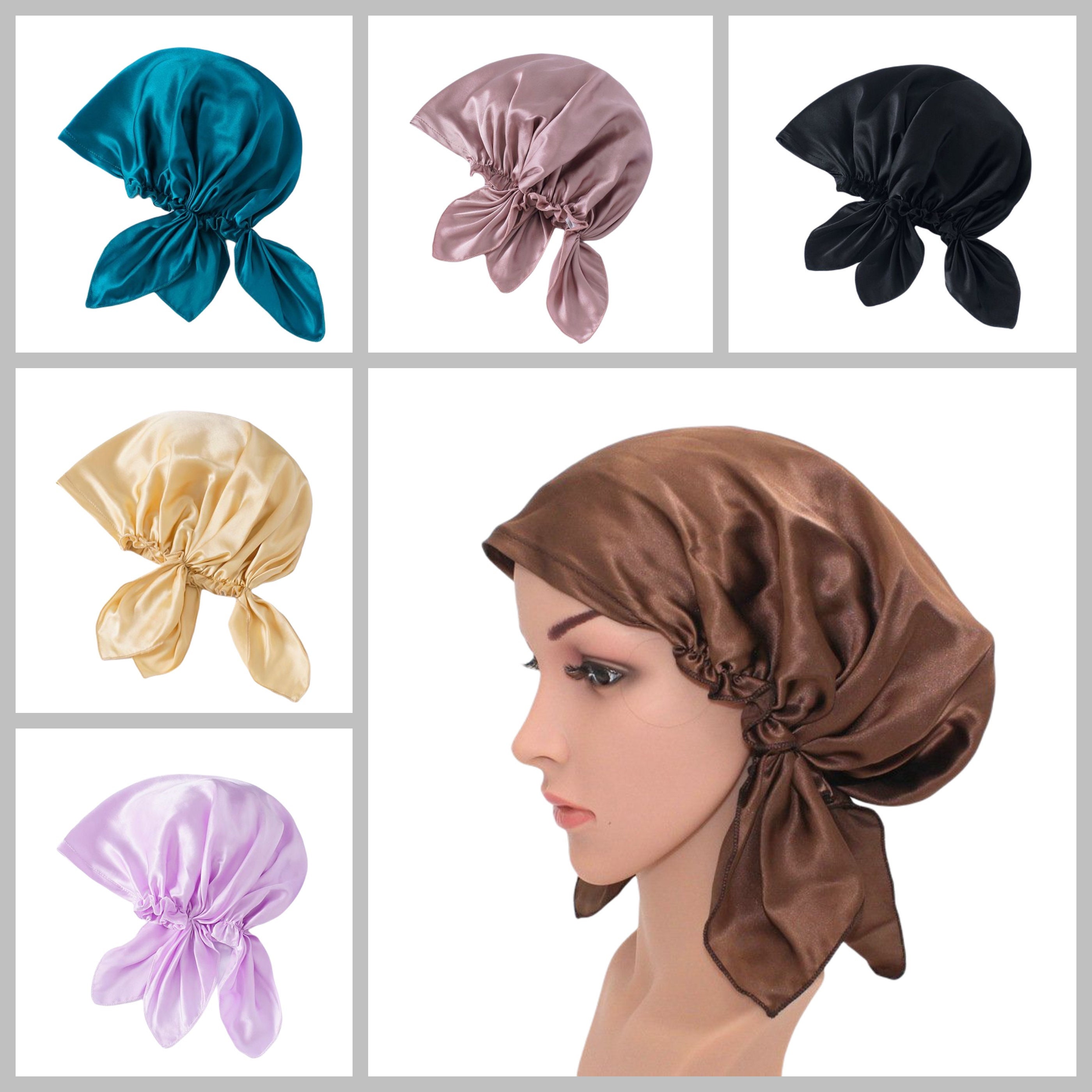 Pure Silk Bonnets For Women Designer Hair Sleeping Cap 19 Momme Mulberry  Silk Bonnet Turban Hats Luxury Natural Silk Night Cap