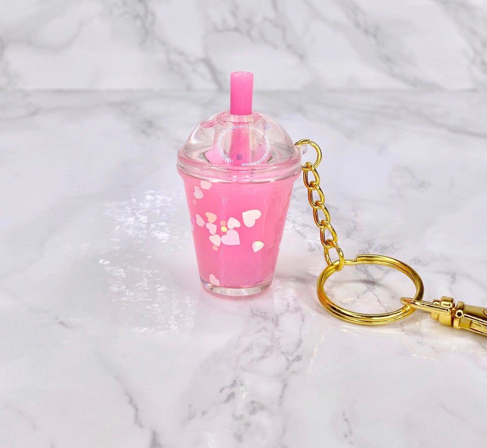 Boba Tea Keychain Kawaii Keychain Bubble Tea Keychain Cute Etsy