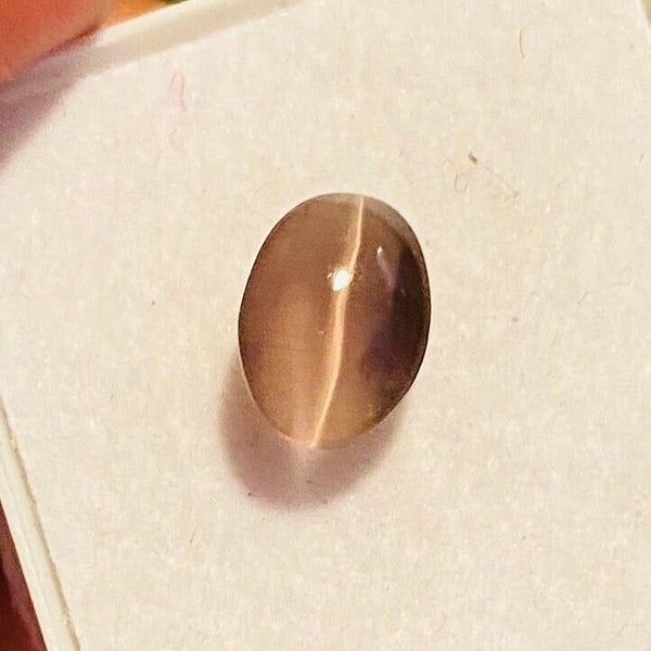 100% Natural Sillimanite Cats Eye High Cabochon, AAA Quality Cats  Eye Gemstone, Oval Shape Loose Cats Eye Stone, Cabochon, 6X10mm 2.15 CTS