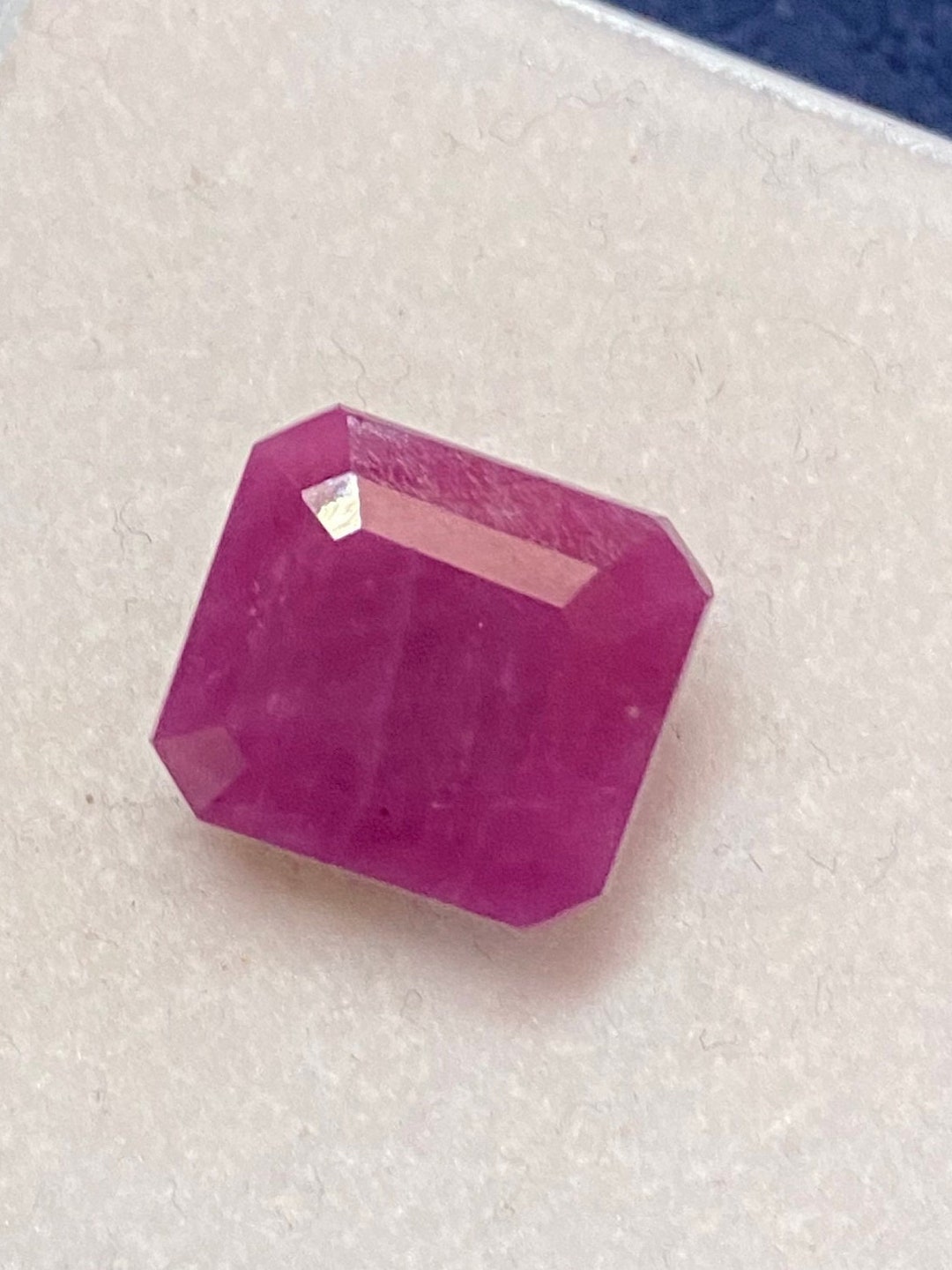 Octagon Ruby Gemstone – 10.30 Carat Mozambique Red-purple Ruby, 12x11mm ...