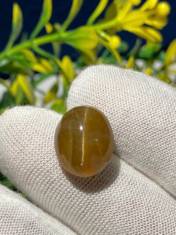 Handmade Jewelry Supply Chrysoberyl Cat's Eye Cabochon